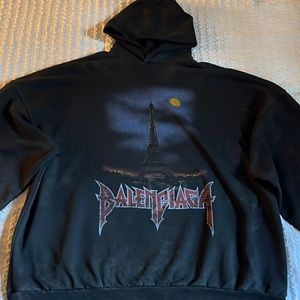 Balenciaga Paris Moon No Pocket Hoodie Oversized